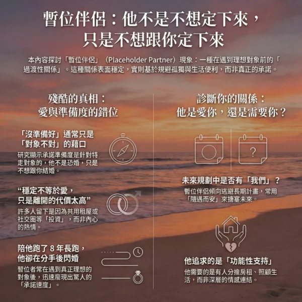 交往8年抵不過10個月新歡：你是否也成了對方的「暫位伴侶」？